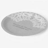 Grijze Borden van elastisch papier Papieren Bordje (Gekanteld)