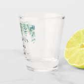 Grijze bosrijke bosgebieden met eucalyptusriet shot glas (Rechts)