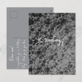 Grijze bubbel ontwerp feestdagenkaart (Voorkant / Achterkant)