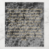 Grijze bubbel ontwerp wijn etiket (Enkel label)