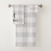 Grijze buffelmonogram | Moderne bosbouw Bad Handdoek (Insitu)