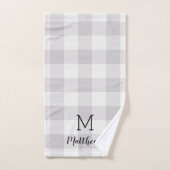 Grijze buffelmonogram | Moderne bosbouw Bad Handdoek (Handdoek)