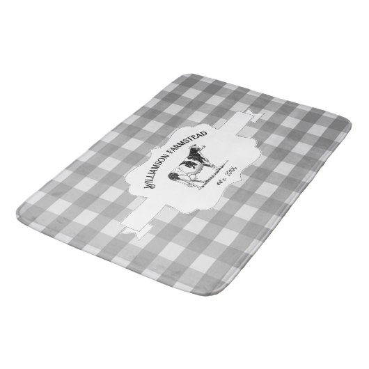 Grijze buffelplaat Boerderij Koe Bath Mat (Gekanteld)