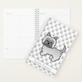 Grijze Cairn Terrier Hond Met Poten & Aangepaste N Planner (Display)