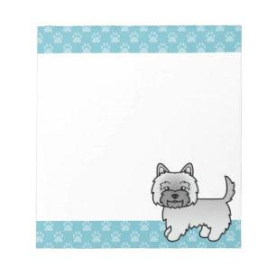 Grijze Cairn Terrier Mopshond Cute Cartoon Illustr Notitieblok