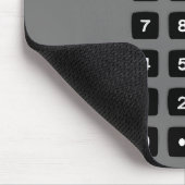 Grijze calculator met naam muismat (Hoek)