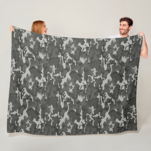 Grijze Camo Fleece Deken