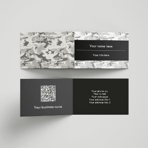 Grijze Camo, Winter Camo, Sneeuw Camouflage, Milit Visitekaartjes