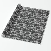 Grijze Camouflage Katten Pattern Grey Kitty Cats C Cadeaupapier (Uitgerold)