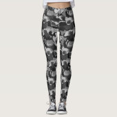 Grijze Camouflage Katten Pattern Grey Kitty Cats C Leggings (Voorkant)