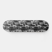 Grijze Camouflage Katten Pattern Grey Kitty Cats C Skateboard (Horizontaal)