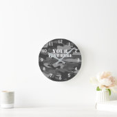 Grijze camouflage kleur van het leger ronde klok (Huis)