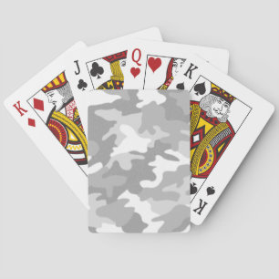 Grijze camouflage pokerkaarten