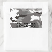 Grijze camouflage rechthoekige sticker (Tas)