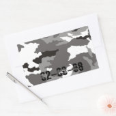 Grijze camouflage rechthoekige sticker (Envelop)