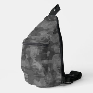 Grijze camouflagepatroon sling bag