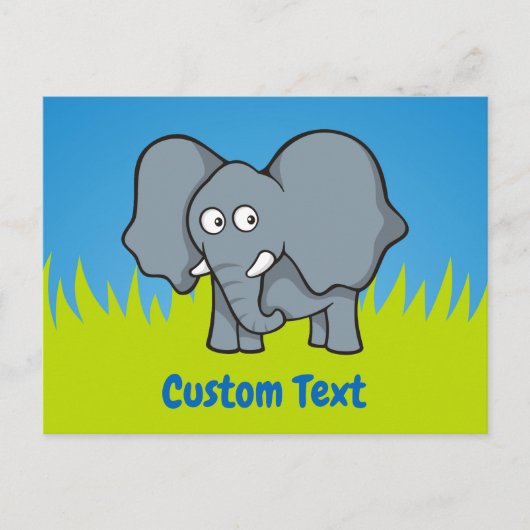 Grijze cartoon briefkaart (Voorkant)