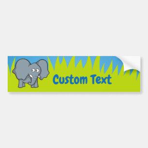 Grijze cartoon bumper sticker