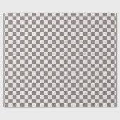 Grijze Checker Gift Wrapping Paper Designer Luxe Cadeaupapier (Vlak)