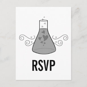 Grijze chemie RSVP-Briefkaart Uitnodiging Briefkaart