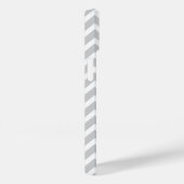 Grijze Chevron gepersonaliseerde aangepaste monogr Case-Mate iPhone Case (Achterkant / Rechts)