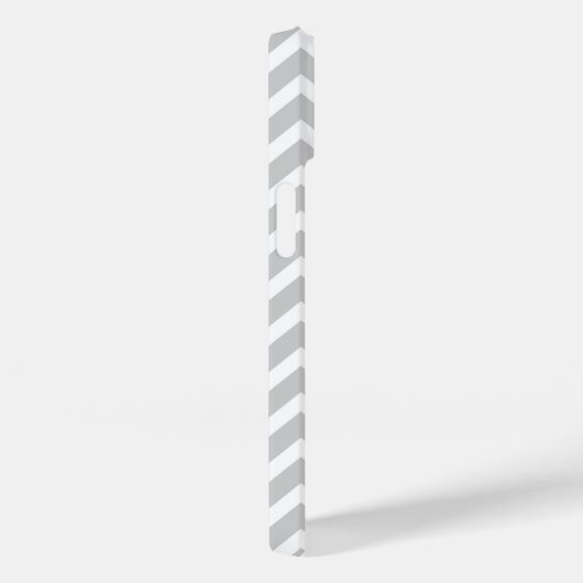 Grijze Chevron gepersonaliseerde aangepaste monogr Case-Mate iPhone Case (Achterkant / Rechts)