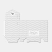 Grijze chevron-olifant baby shower partij gunstbox bedankdoosjes (Uitgevouwen)