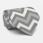 Grijze Chevron Stropdas (Opgerold)