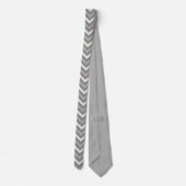 Grijze Chevron Stropdas (Achterkant)