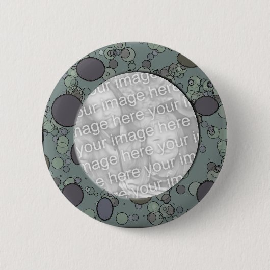 grijze cirkel lijst sjabloon ronde button 5,7 cm (Voorkant)
