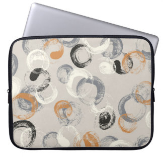 Grijze cirkels: eenvoudig naadloos patroon laptop sleeve