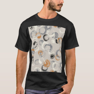 Grijze cirkels: eenvoudig naadloos patroon t-shirt