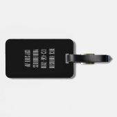 Grijze Classy Personalized Monogrammed Bagagelabel (Achterkant horizontaal)