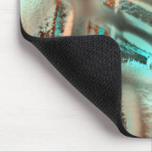 Grijze cyaan textuur en ruwe digitale uitsnede muismat (Hoek)