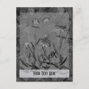 Grijze dagen Floral  Briefkaart