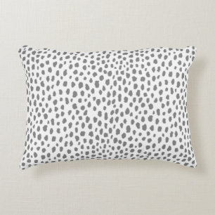 Grijze Dalmatische Spots (grijs/wit) Accent Kussen