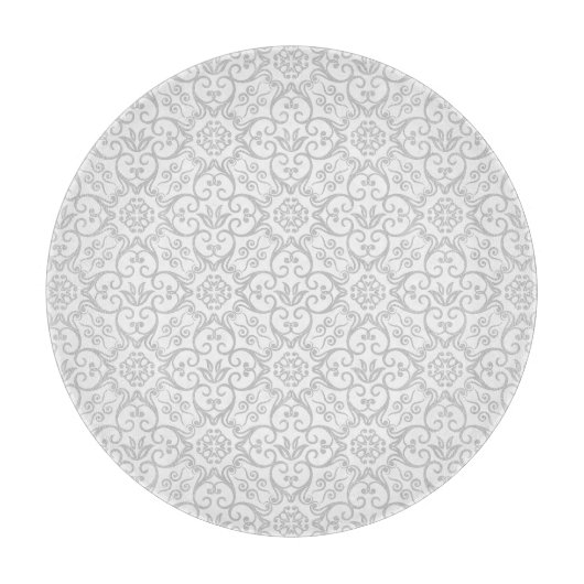 Grijze Damask-snijkaart Snijplank (Voorkant)