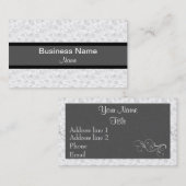Grijze Damasontwerp voor visitekaartje (Voorkant / Achterkant)