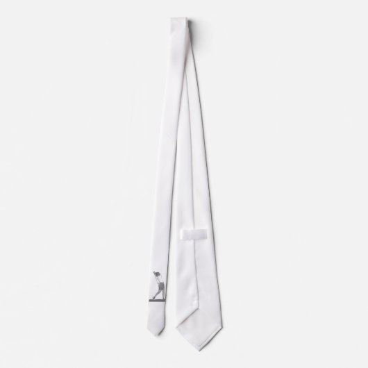 Grijze dames Gold Logo Stropdas (Achterkant)