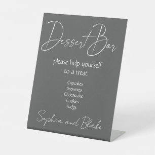 Grijze Dessertbar Trouw Pedaal Bord Reclamebord Met Voetstuk