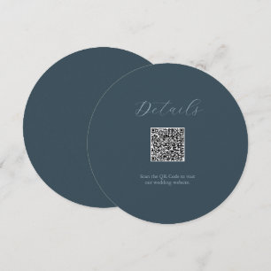 Grijze Details QR-code Kaart Stapelbare Uitnodigin
