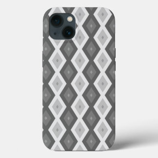 Grijze diamantpatroon Hoesje-Mate iPhone ca 13 Hoesje