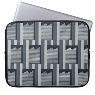 Grijze digitale achtergrond laptop sleeve