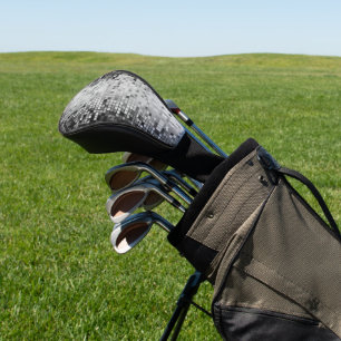 Grijze disco spiegels en sparken golfheadcover