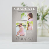 Grijze drie foto's Afstuderen van het collage (Staand voorkant)