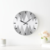 Grijze driehoeken grote klok (Huis)