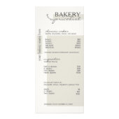 Grijze Drip Menu Bakkerij prijslijst (Voorkant)