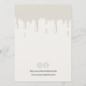 Grijze Drip Typografie Menu Bakkerij prijslijst (Achterkant)