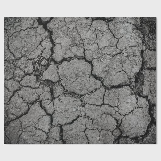 Grijze droge grond, droge stof cadeaupapier (Vlak)