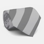 Grijze dubbele streep stropdas (Opgerold)